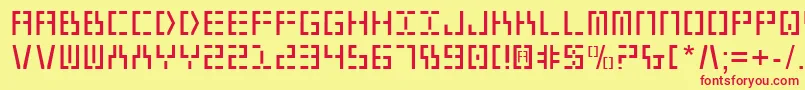 Y2kv2 Font – Red Fonts on Yellow Background