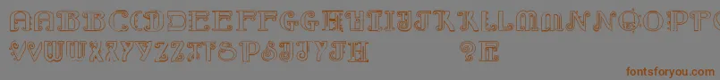 RebimbocaOutline Font – Brown Fonts on Gray Background