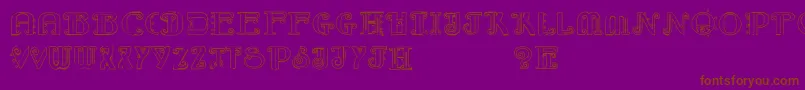RebimbocaOutline Font – Brown Fonts on Purple Background