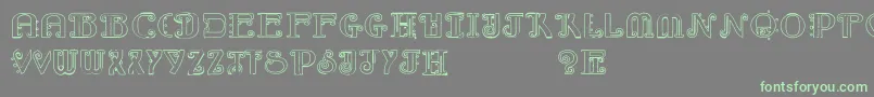 RebimbocaOutline Font – Green Fonts on Gray Background