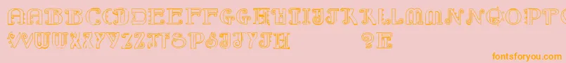 RebimbocaOutline Font – Orange Fonts on Pink Background