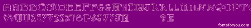 RebimbocaOutline Font – Pink Fonts on Purple Background