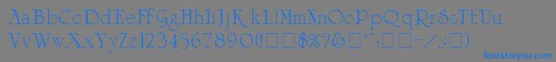 フォントPiquetSsi – 灰色の背景に青い文字