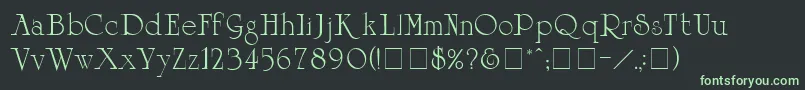 PiquetSsi-fontti – vihreät fontit mustalla taustalla