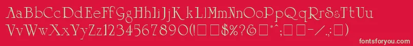 PiquetSsi Font – Green Fonts on Red Background