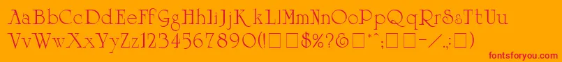 PiquetSsi Font – Red Fonts on Orange Background