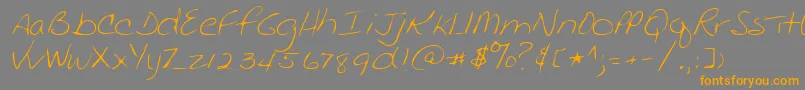 Lehn136 Font – Orange Fonts on Gray Background