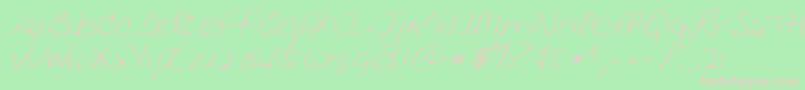 Lehn136 Font – Pink Fonts on Green Background