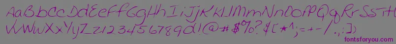 Lehn136 Font – Purple Fonts on Gray Background