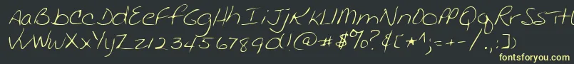 Lehn136 Font – Yellow Fonts on Black Background
