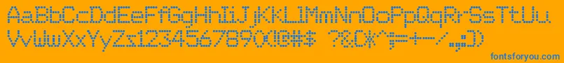 OrdreDeDРІpart Font – Blue Fonts on Orange Background