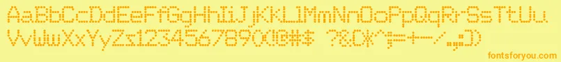 OrdreDeDРІpart Font – Orange Fonts on Yellow Background