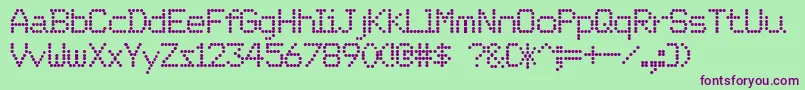 OrdreDeDРІpart Font – Purple Fonts on Green Background