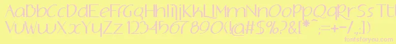 Adolphus Font – Pink Fonts on Yellow Background