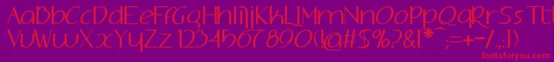 Saiba mais sobre a fonte Adolphus Fonte Adolphus – fontes vermelhas em um fundo violeta