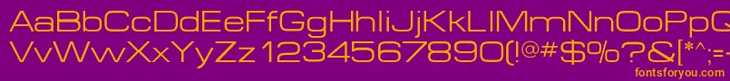 Шрифт Microextendflf – оранжевые шрифты на фиолетовом фоне