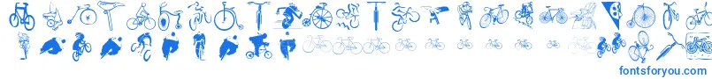 Cycling ffy-Schriftart – Blaue Schriften