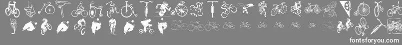 フォントCycling ffy – 灰色の背景に白い文字