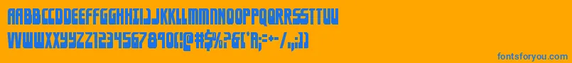 Eldebarancond Font – Blue Fonts on Orange Background