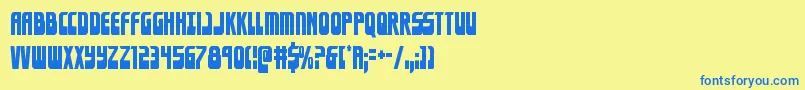 Eldebarancond Font – Blue Fonts on Yellow Background