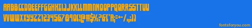 Eldebarancond Font – Orange Fonts on Blue Background
