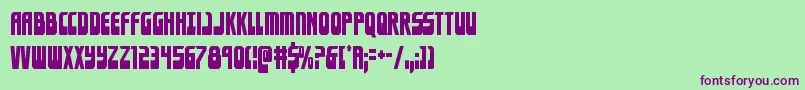 Eldebarancond-Schriftart – Violette Schriften auf grünem Hintergrund