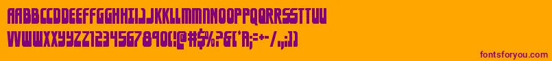 Eldebarancond Font – Purple Fonts on Orange Background