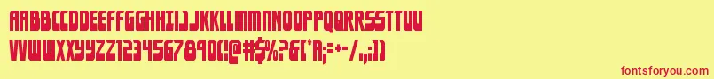 Eldebarancond Font – Red Fonts on Yellow Background