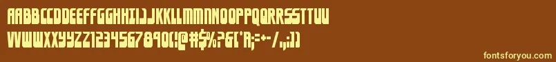 Eldebarancond Font – Yellow Fonts on Brown Background