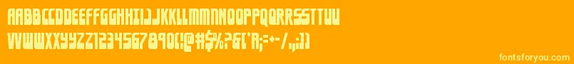 Eldebarancond Font – Yellow Fonts on Orange Background