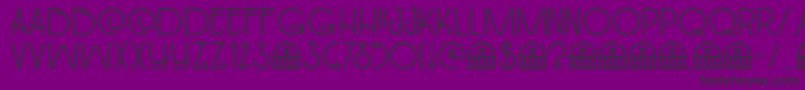 DkPaviljoen Font – Black Fonts on Purple Background