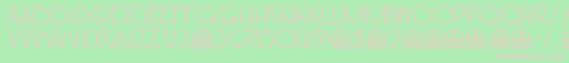 DkPaviljoen Font – Pink Fonts on Green Background