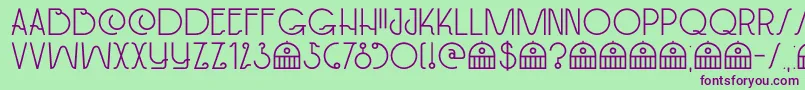More about DkPaviljoen Font DkPaviljoen Font – Purple Fonts on Green Background