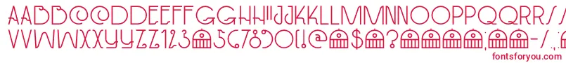 DkPaviljoen Font – Red Fonts on White Background