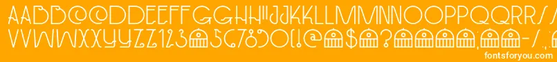 DkPaviljoen Font – White Fonts on Orange Background