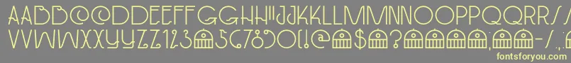 DkPaviljoen Font – Yellow Fonts on Gray Background