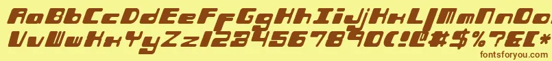 Шрифт Phorfeis – коричневые шрифты на жёлтом фоне