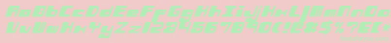 Phorfeis Font – Green Fonts on Pink Background