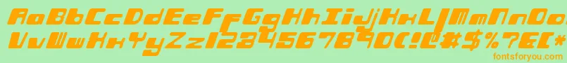 Phorfeis Font – Orange Fonts on Green Background