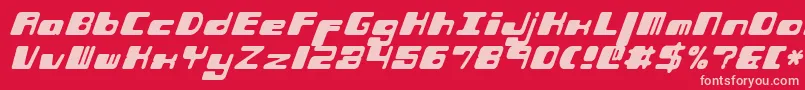 フォントPhorfeis – 赤い背景にピンクのフォント