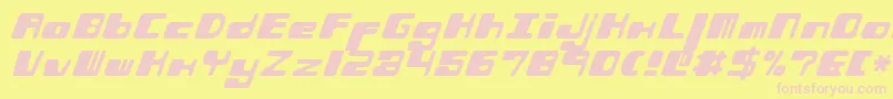 Phorfeis Font – Pink Fonts on Yellow Background