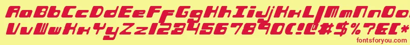 Phorfeis Font – Red Fonts on Yellow Background