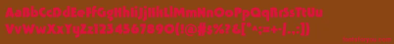 TavridacBold Font – Red Fonts on Brown Background