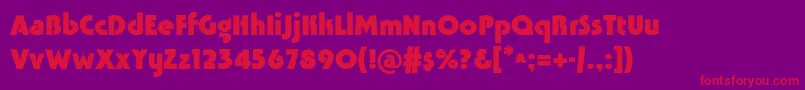 TavridacBold Font – Red Fonts on Purple Background