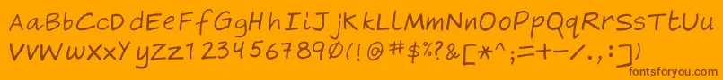 Gragsie-fontti – ruskeat fontit oranssilla taustalla