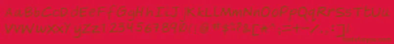 Gragsie Font – Brown Fonts on Red Background