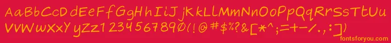 Gragsie Font – Orange Fonts on Red Background