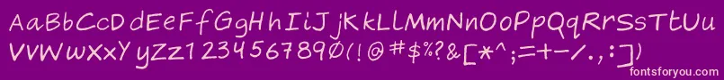 Gragsie Font – Pink Fonts on Purple Background