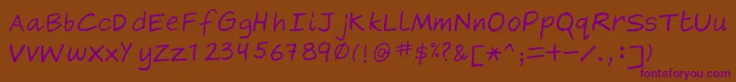 Gragsie Font – Purple Fonts on Brown Background