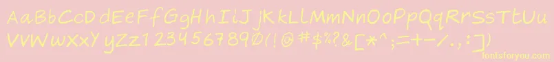 Gragsie Font – Yellow Fonts on Pink Background